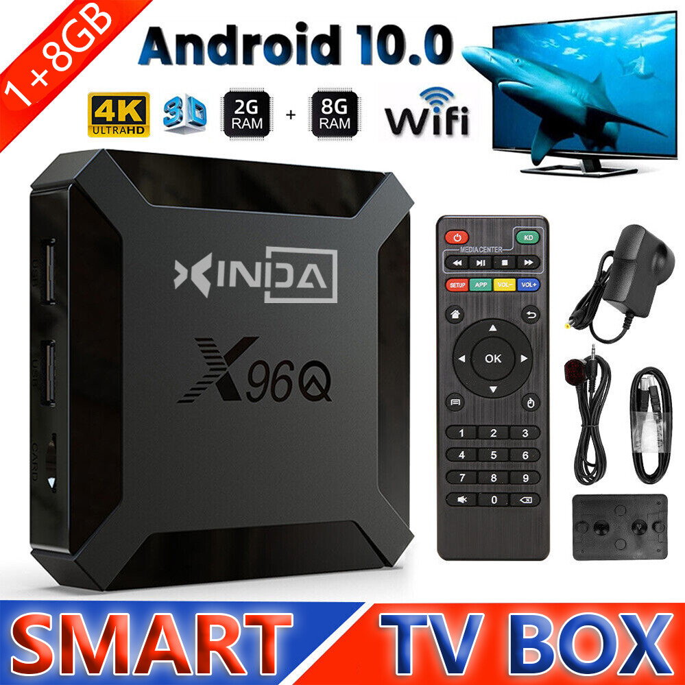 WiFi 2.4G Android 10.0 TV Box X96Q Quad Core HD 4K Media Stream Player Mini PC
