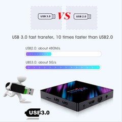 H96 Max Android 9.0 Smart TV Box 64G Quad Core 4K HD 5.8GHz WiFi Media Player