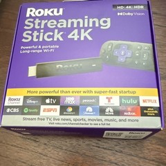 Roku Streaming Stick 4K 3820R2 Wi-Fi HDMI Voice Control Dolby Vision Black