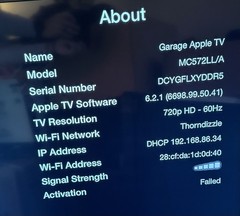 Apple TV 2 2nd Generation A1378 MC572LL/A Streaming Media Player Good
