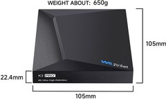 WE2USAT K3 Pro+ 6K HDR Android TV Box 4GB RAM 32GB ROM Wi-Fi 6 Bluetooth Remote