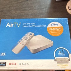 AirTV Player 4K Media Streaming Box Player with Remote Control, White