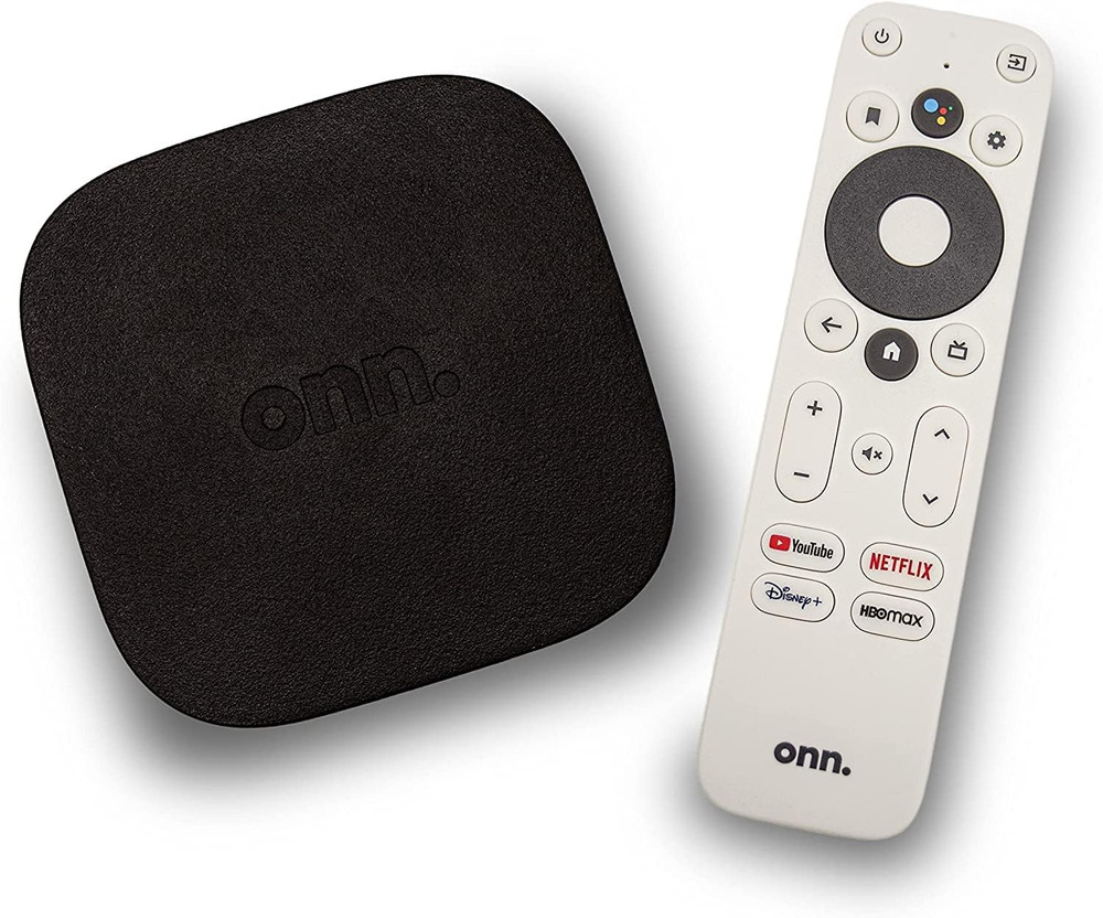 ONN Android TV 4K UHD Streaming Device with Voice Remote Control Google Assistan