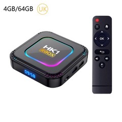 Quad Core Android 13 TV Box 4GB/64GB HK1 8K HD Wifi Media Stream Player3C