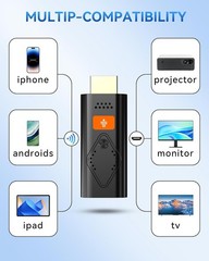 Wireless Display Dongle Adapter, Portable Transmitter 1080p HDMI Streaming, A…