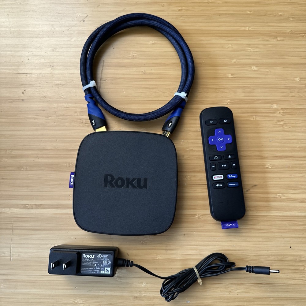 ROKU Premiere+ 4630X 4K HDR WiFi Streaming Media Player + Remote & HDMI Cable
