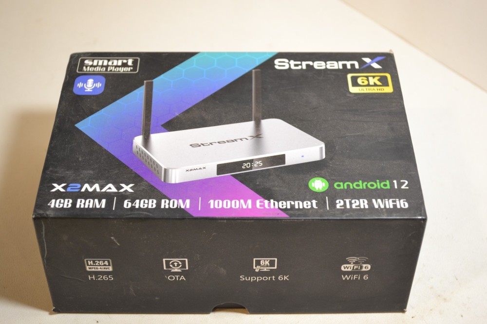 StreamX X2 Max Android TV Box with Voice Control & Parental Control