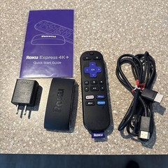 Roku Streaming Stick Plus 4K 2160p HDMI Dongle w/ Voice Remote, Black/Purple