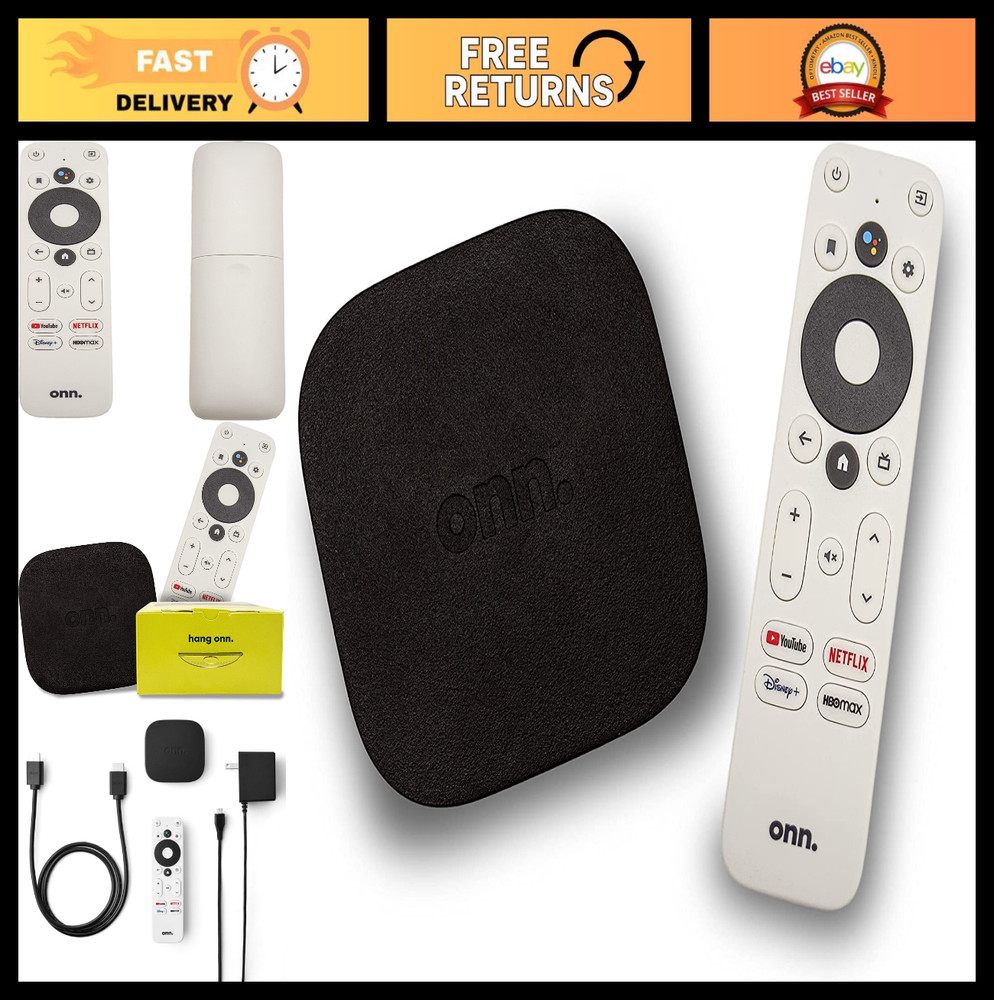 4K UHD Android TV Streaming Device with Voice Remote & HDMI Cable – Smart TV Box