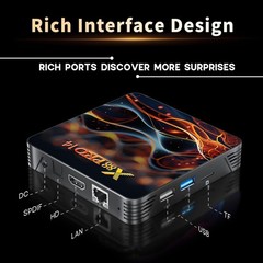 Compact Android 14.0 TV Box with Dual-Band Wi-Fi & Bluetooth 5.0 Connectivity