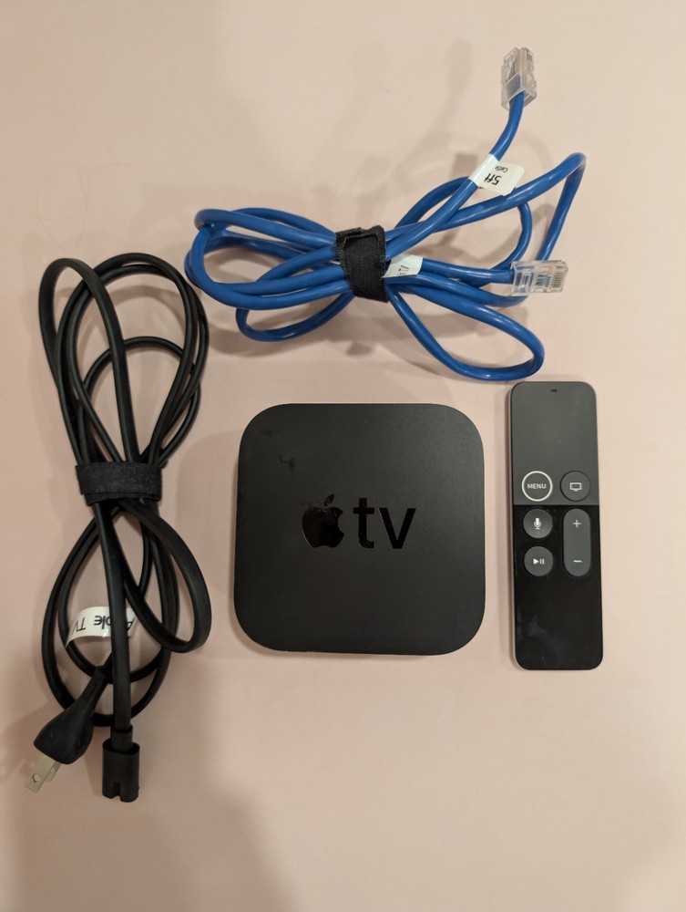 Apple TV model A1842 With remote and Wall Plug