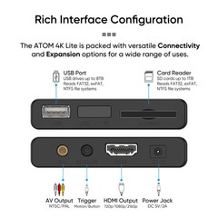 4K Digital Media Player NEUMI Atom Lite Ultra HD for USB Drives SD Cards Plays..