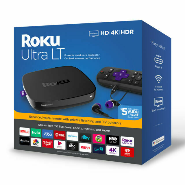 ❇️Roku Ultra LT HD 4K HDR Media Streamer – (4662RW)