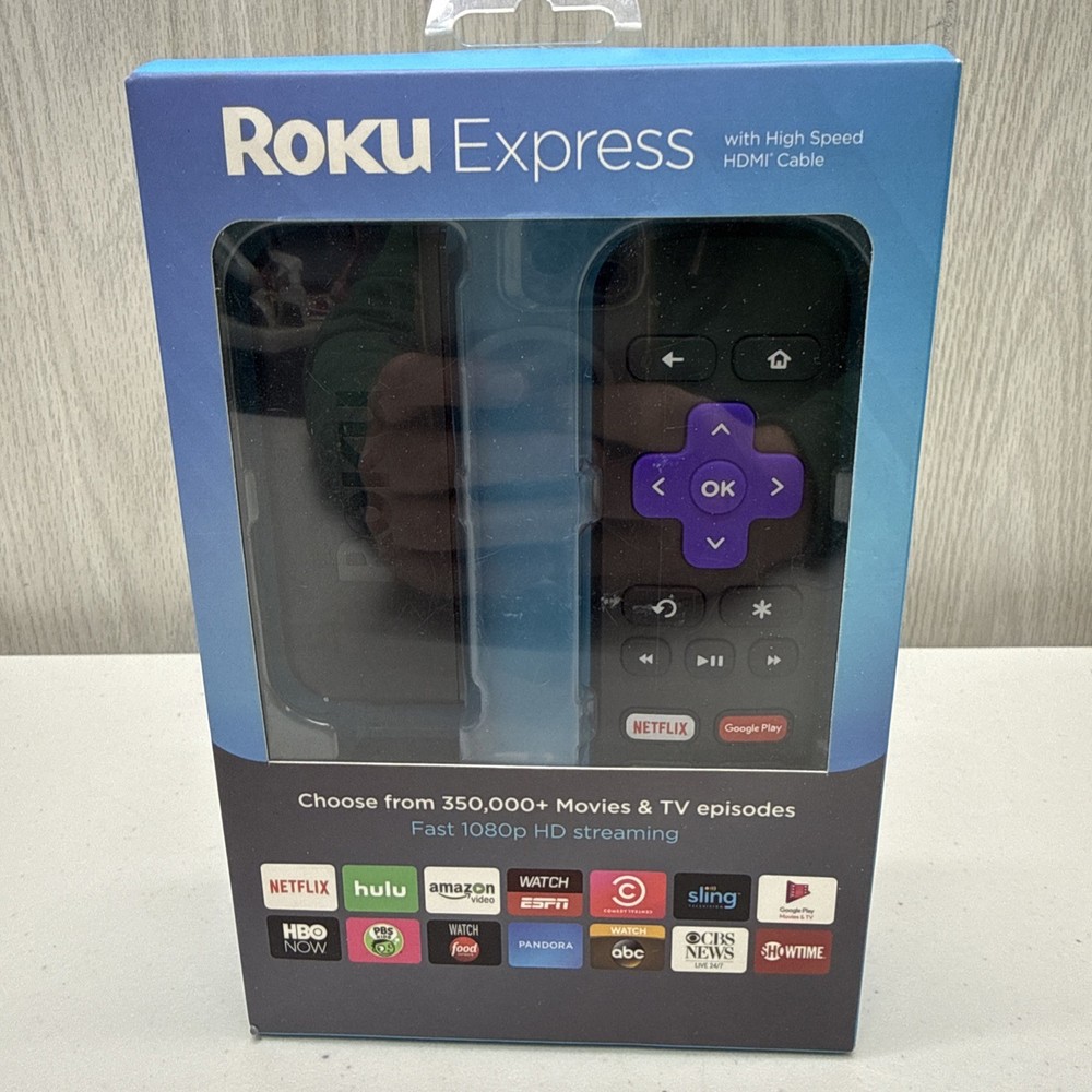 Roku Express (5th Generation) Media Streamer 3700R – Black