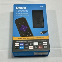 New Roku Express HD Streaming Media Streamer – Black + Mini HDM12AV Output NIP