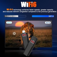 Android 14 TV Stick 4K HD Media Player WiFi Bluetooth Streaming Box