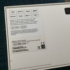 Apple TV 4K HDR Model A1842 64GB w/ Remote and Power Cord