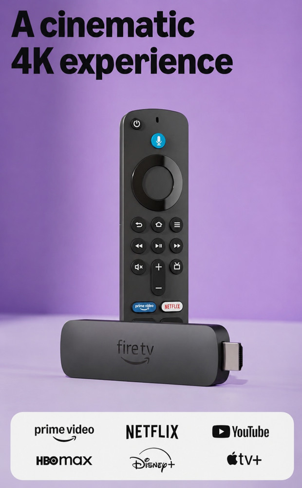 Ultimate AMAZON FIRE TV Stick 4K MAX, 16GB/ALEXA Voice Remote Enhanced