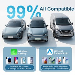 3-in-1 AI Box 32GB Android WiFi Wireless CarPlay Adapter Support Netflix TikTok
