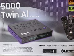STARNET 5000 TWIN AI 4K Android Satellite Receiver 8K UHD WiFi Bluetooth 4GB RAM