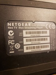 NETGEAR NeoTV 2 Pro Streaming Player NTV300SL w/Power Adapter & HDMI