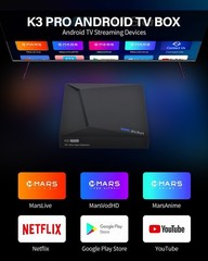 We2USat K3 PRO Android 10.0 TV Box, 6K Ultra HD Streaming Device Bluetooth 5.0