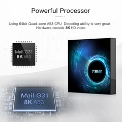 T95 Android TV Box 8GB 128GB Allwinner H616 8K Dual WiFi BT 6.0 Media Player