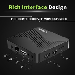Android TV Box 4GB RAM 32GB ROM, 4K HDR Streaming, WiFi 6 & BT 5.0, Quad-Core