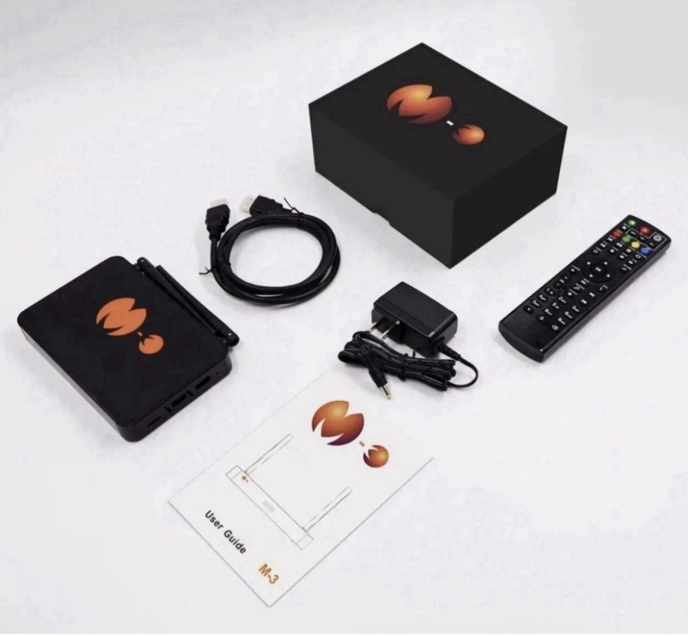 M3 “LATEST MODEL” 4K Wi-Fi TV Box 16GB Quad Core HDMI Remote Cable Adapter Black