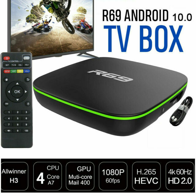 TV BOX Android 10.0 4K FULL HD 1080P 4GB 64GB RAM Smart Decoder WIFI