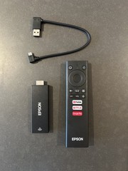 Epson Streaming Media Player Android TV Streaming Stick with Remote (ELPAP12)