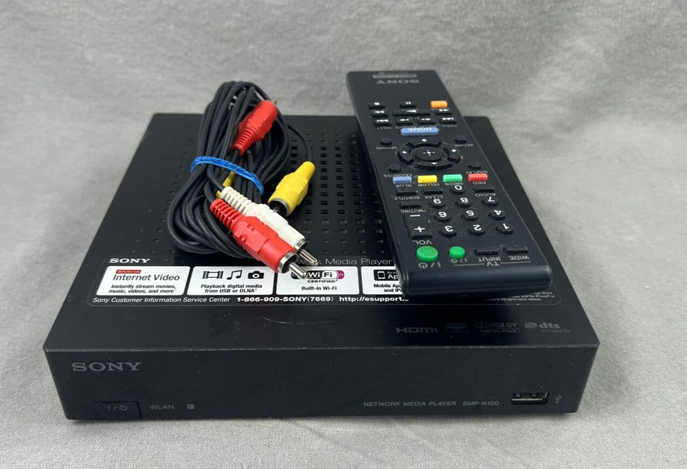 Sony Network Media Player w/ Remote SMP-N100 – *NO POWER CORD INCLUDED*
