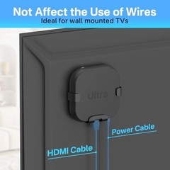 Universal Metal Streaming Device Holder for Roku – Wall Mount with Remote Holder