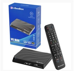 vSeeBox V6 Plus 8K UHD Streaming Media Player WiFi HDMI Black