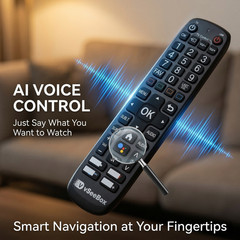 Vseebox V6 Plus Tv Box With Smart Backlit Bluetooth Remote Control Split Screen
