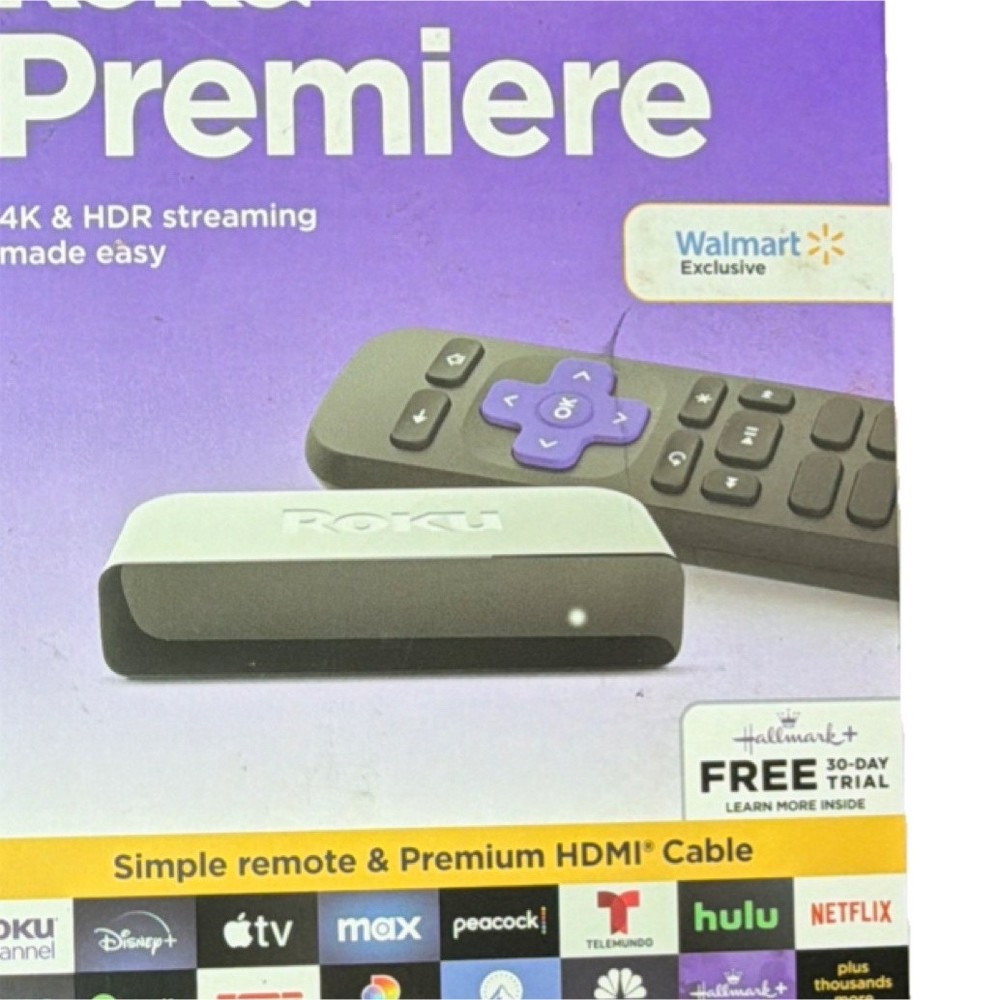 Roku Premiere 4K HDR10 Media Streamer Wi‑Fi HDMI w/ Remote 3920RW-SW