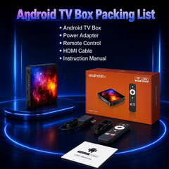 2026 Android TV Box, 4GB RAM 128GB ROM, 8K HDR Android Streaming Box, Wifi 6 Dua