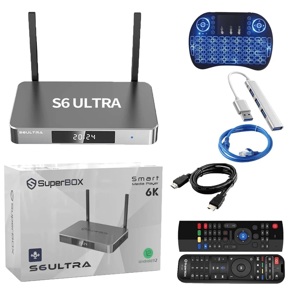 SuperBox S6 Ultra Android TV Box | Authorized Distributor Free backlit keyboard
