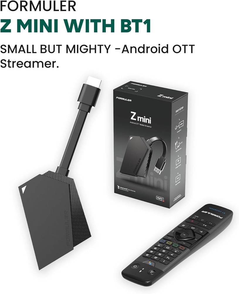 NEW 2024 Formuler Z Mini 4K Android 2GBRAM / 8GB DUAL WIFI WITH BLUETOOTH REMOTE