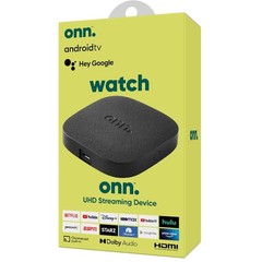 onn Android TV 4K UHD Streaming Player with Voice Control