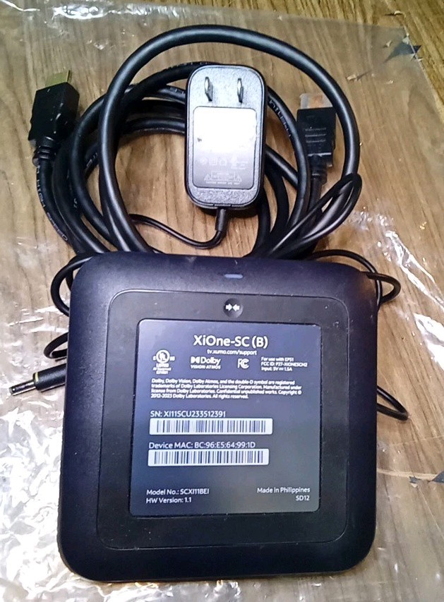 XiOne-SC(B) Streaming Device TV Box SCXI11BEIBCO HDMI Power (Q)