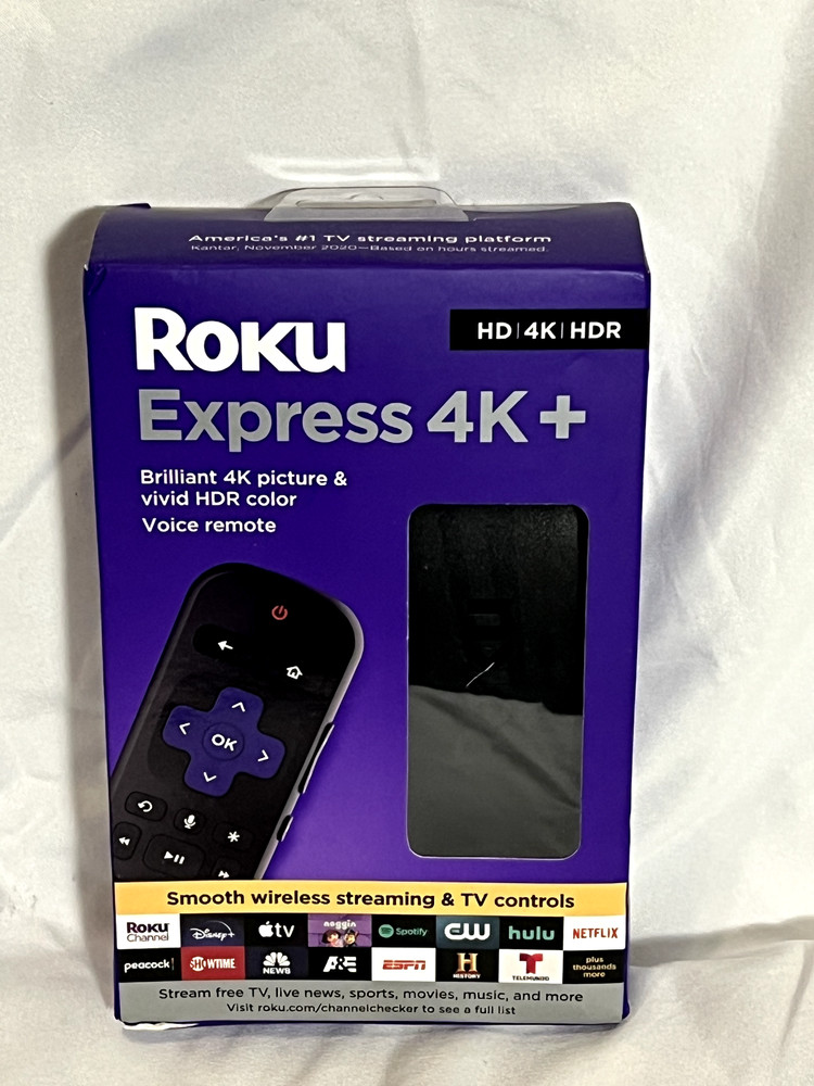 Roku Express 4K+ 3941 3941R HDR Media TV Streamer w/ Voice Remote