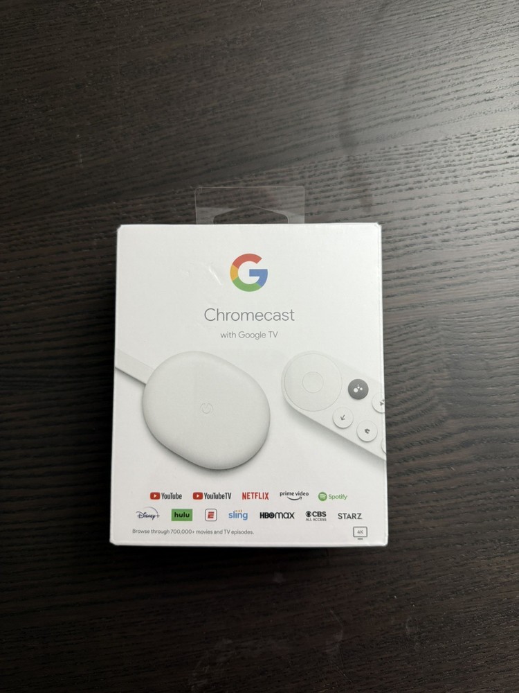 Google Chromecast with Google TV 4K Media Player GA01919-US Factory Sealed