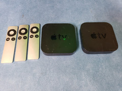 lot of 2 Apple TV A1469 and A1378 with 3 remotes untested
