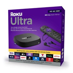 Roku Ultra |4K/HDR/Dolby Vision Streaming Device &Voice Remote Pro Model # 4802R