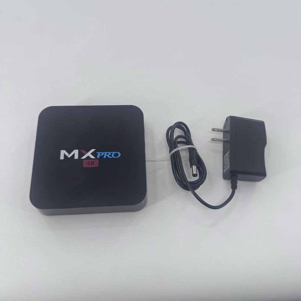 MXQ Pro Android TV Smart Media Streamer Box & Power Adapter