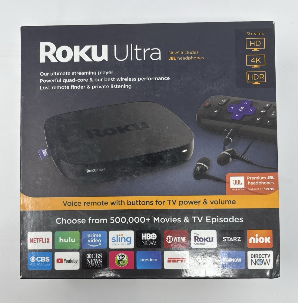 Roku Ultra (6th Generation) HD Media Streamer 4660 VUDU Edition – Black (Q)