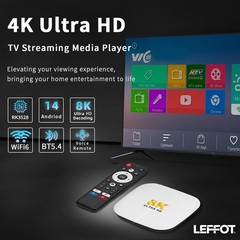 Android 14 TV Box 2026 M2 Plus 4K UHD HDR10 Streaming Media Player with Voice…
