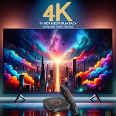Raxxio MAG544w3 Set-Top Box – 4K HDR Streaming Media Player, 4K HDR Output, A…