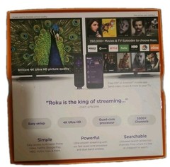 Roku Premiere 4K Media Streamer 4620R – With Remote, Power Adapter and Box